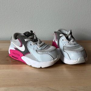 Toddler Pink and Gray Nike Air Max Size 7